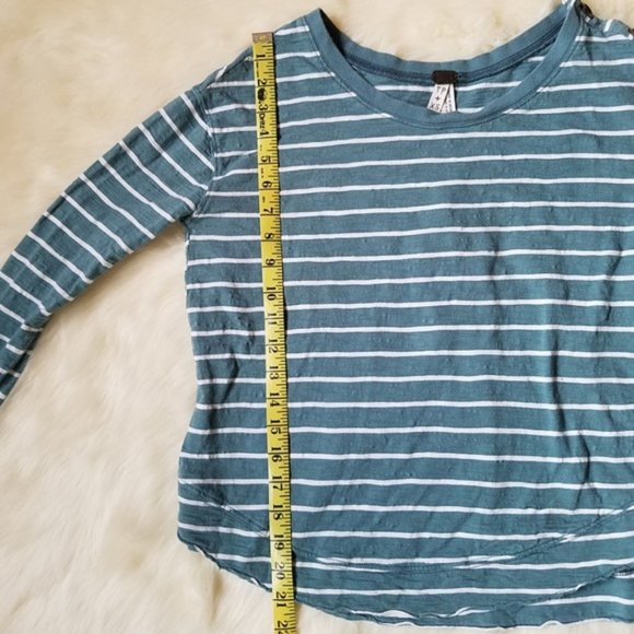Free People We the Free Button Trim Striped Top XS - Picture 7 of 8